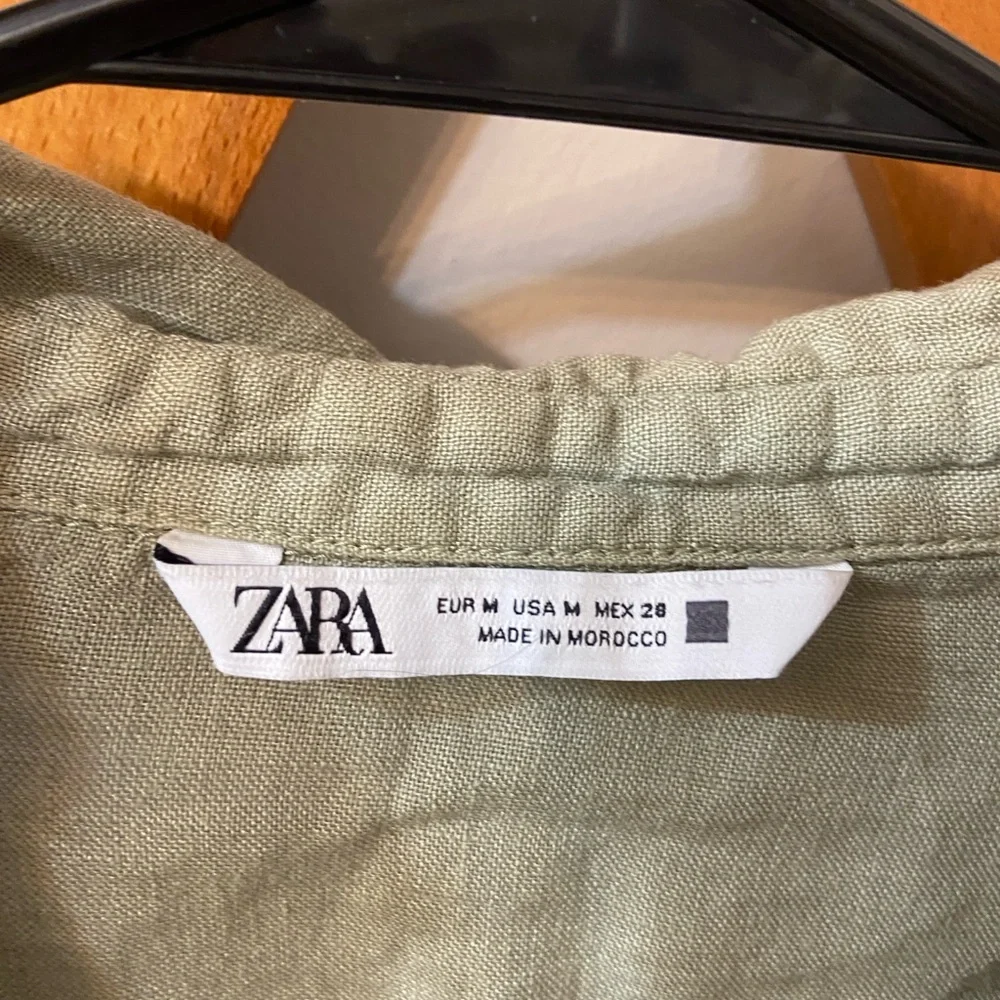 Zara Linen Button Down - Picture 2 of 7